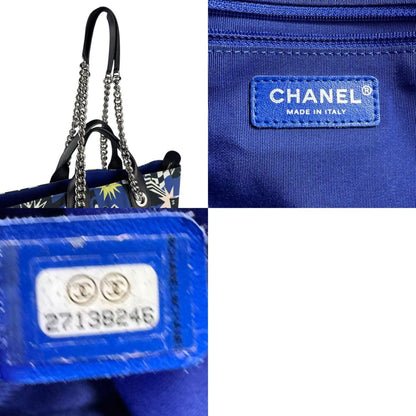 Chanel Blue Canvas Cabas