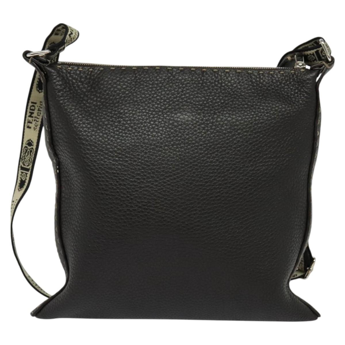 Fendi Brown Leather Selleria