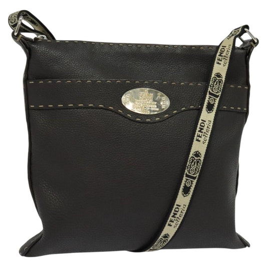 Fendi Brown Leather Selleria