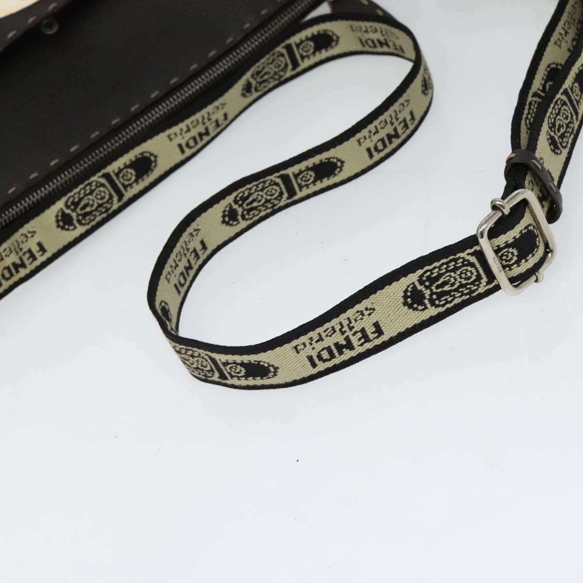 Fendi Brown Leather Selleria