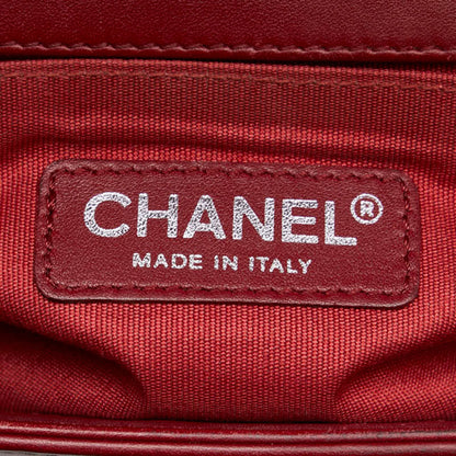 Chanel Red Leather Boy