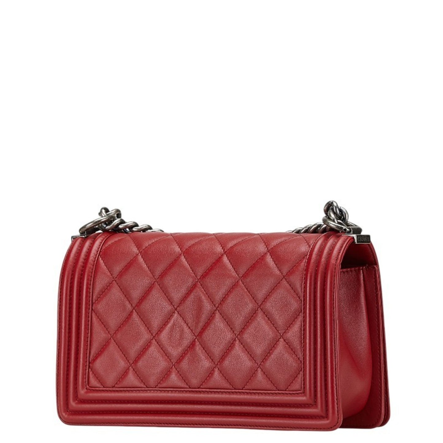 Chanel Red Leather Boy