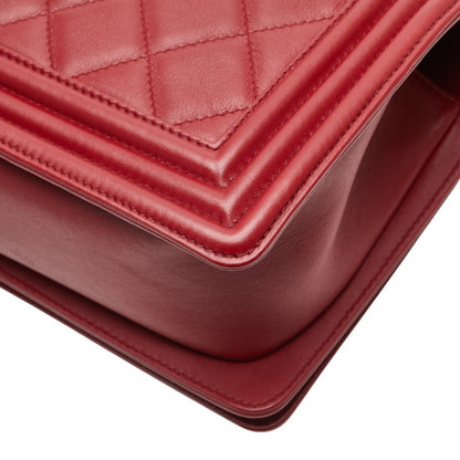 Chanel Red Leather Boy