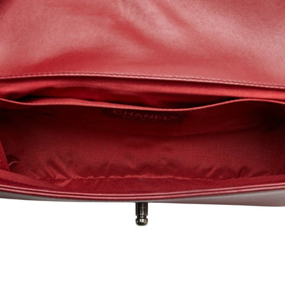 Chanel Red Leather Boy