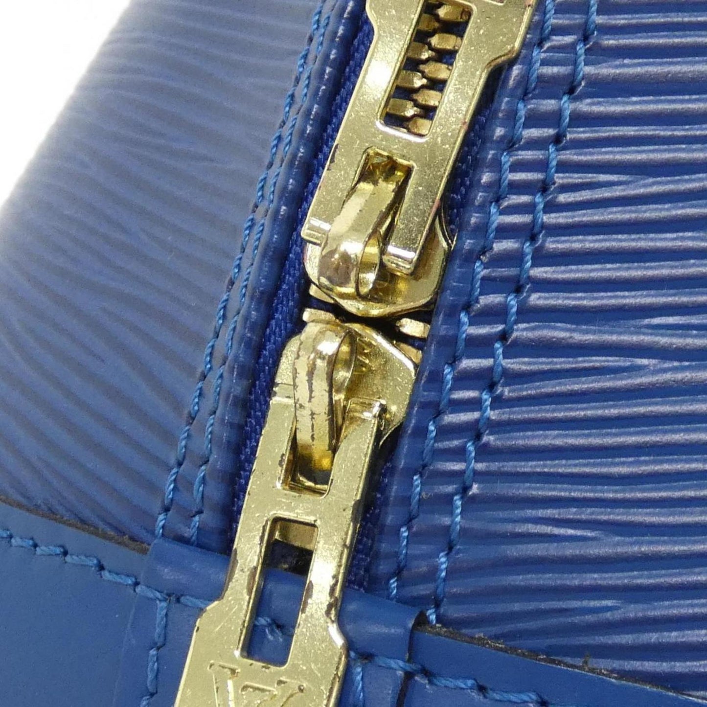 Louis Vuitton Blue Leather Alma