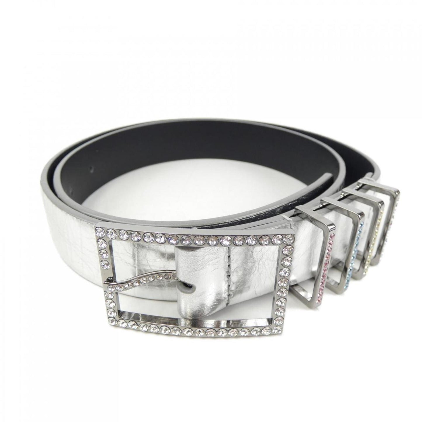 Chanel Silver Leather Belt