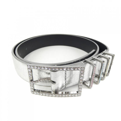 Chanel Silver Leather Belt