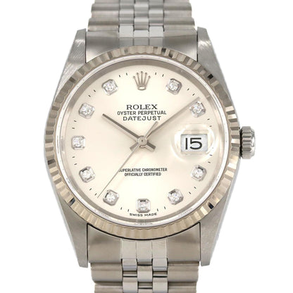 Rolex Silver Steel Datejust 36mm