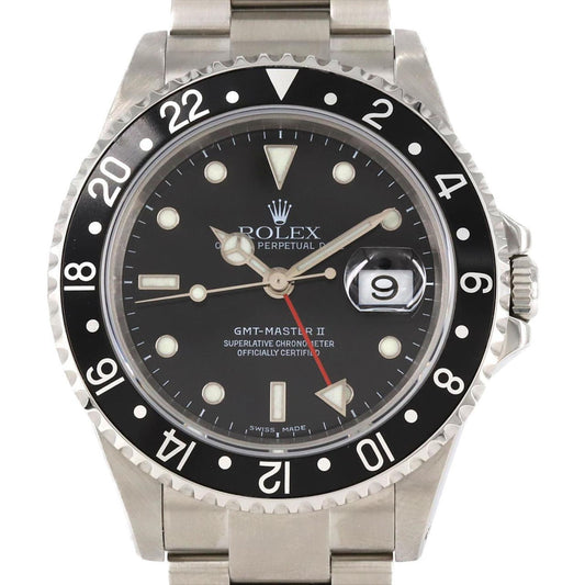 Rolex Black Steel Gmt Master