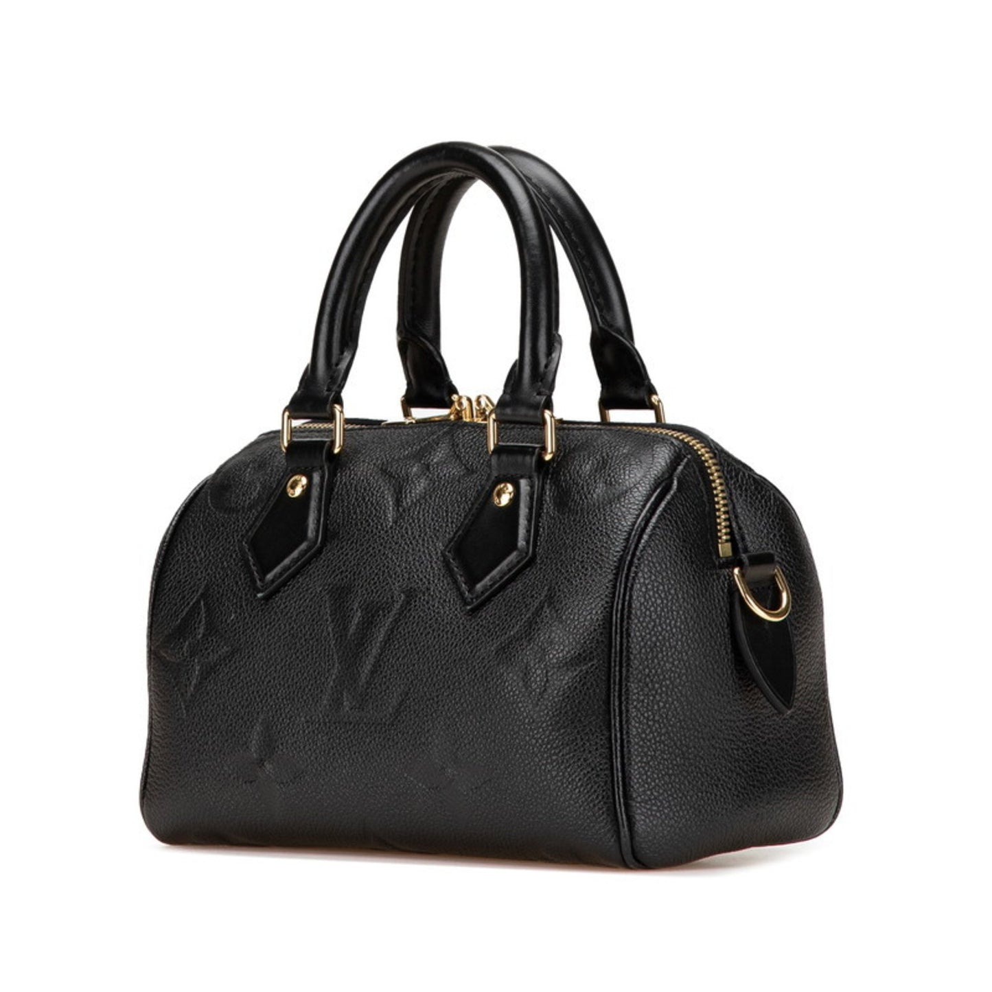 Louis Vuitton Black Leather Speedy Bandoulière 20