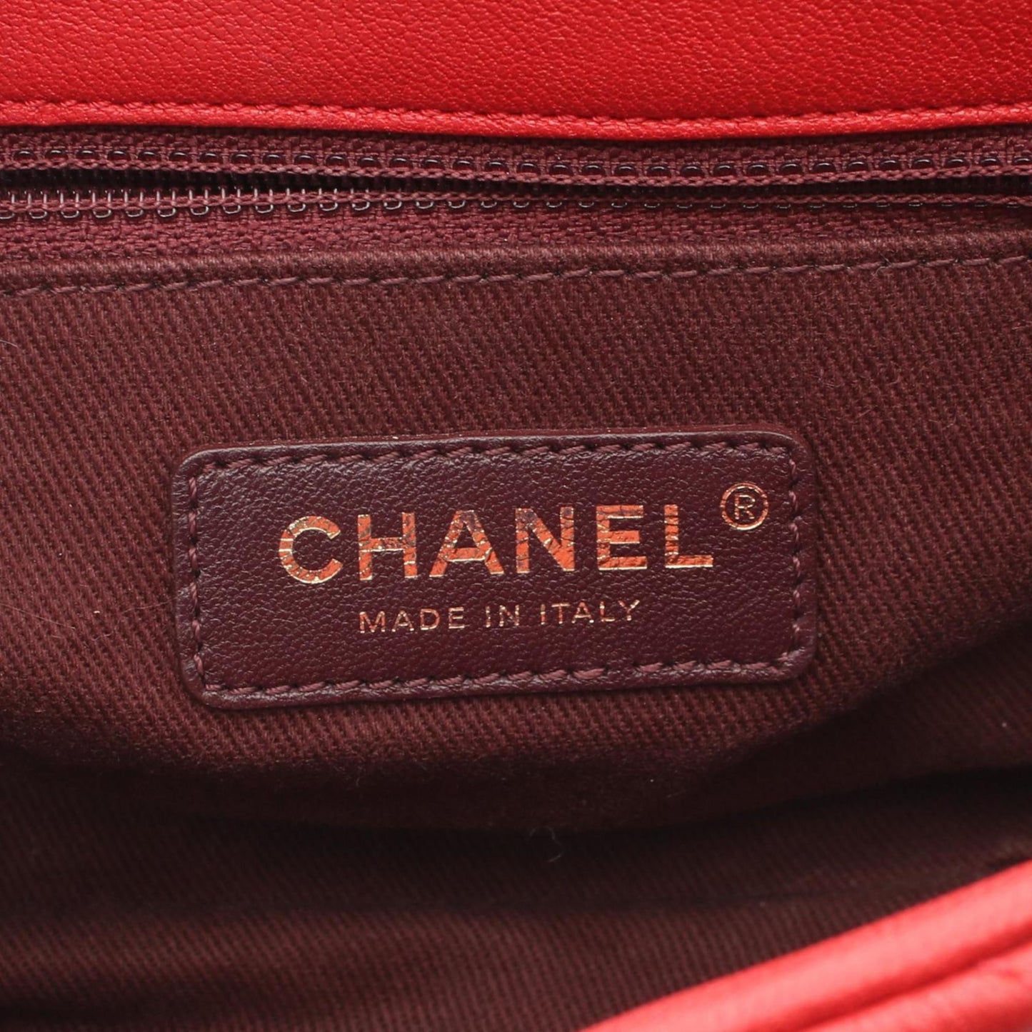 Chanel Red Leather Flap Bag