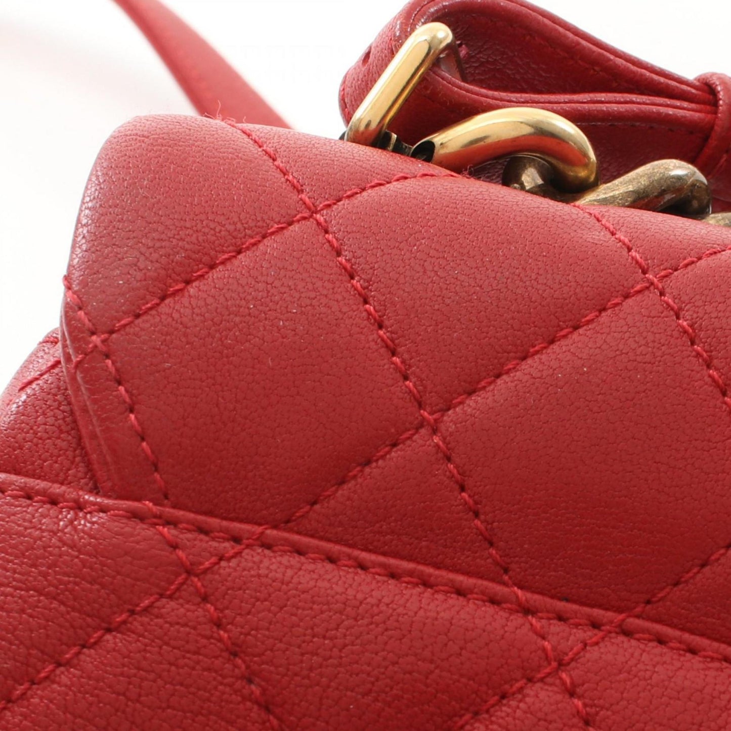 Chanel Red Leather Flap Bag