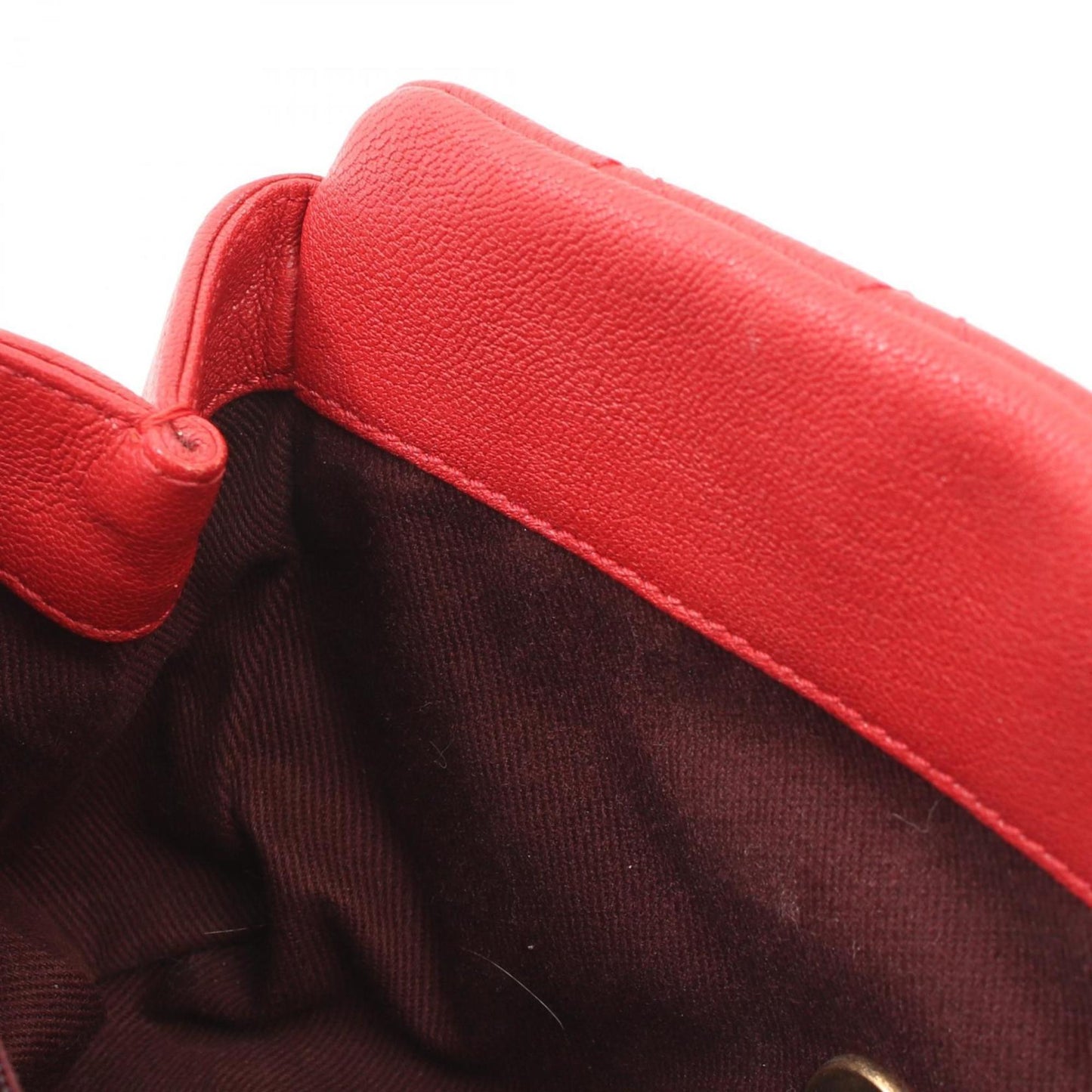 Chanel Red Leather Flap Bag