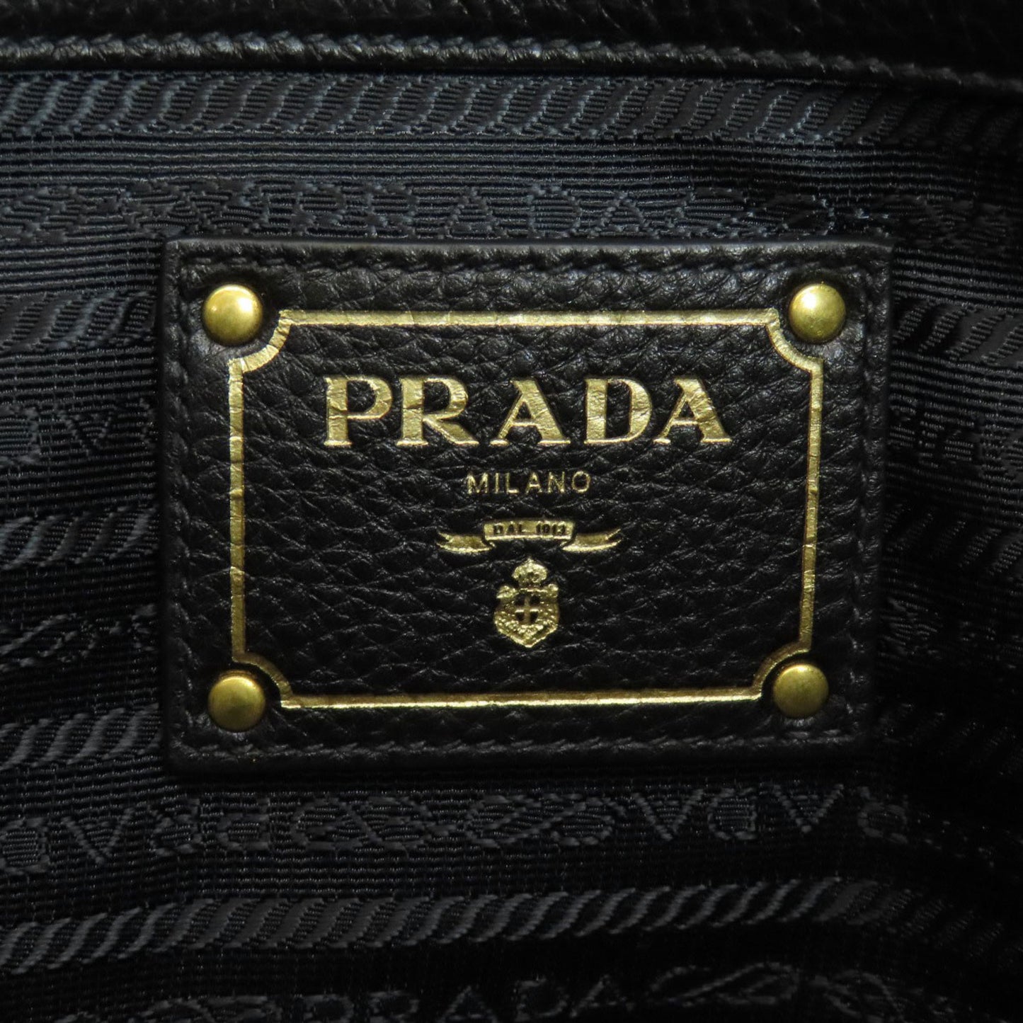 Prada Black Leather Vitello