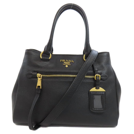 Prada Black Leather Vitello