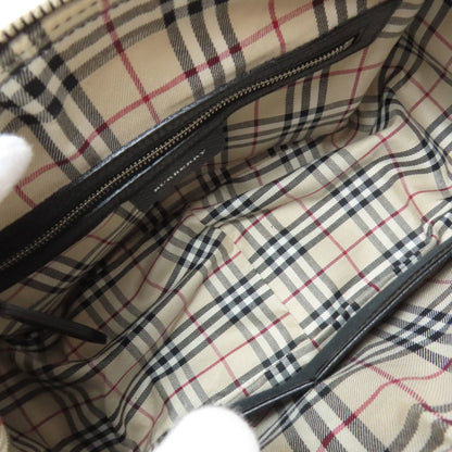 Burberry Black Leather Nova Check