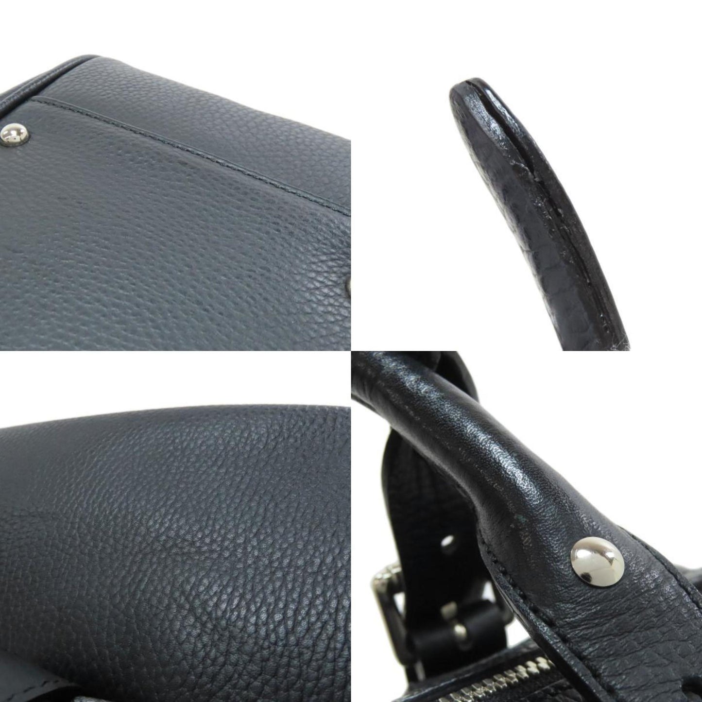 Burberry Black Leather Nova Check