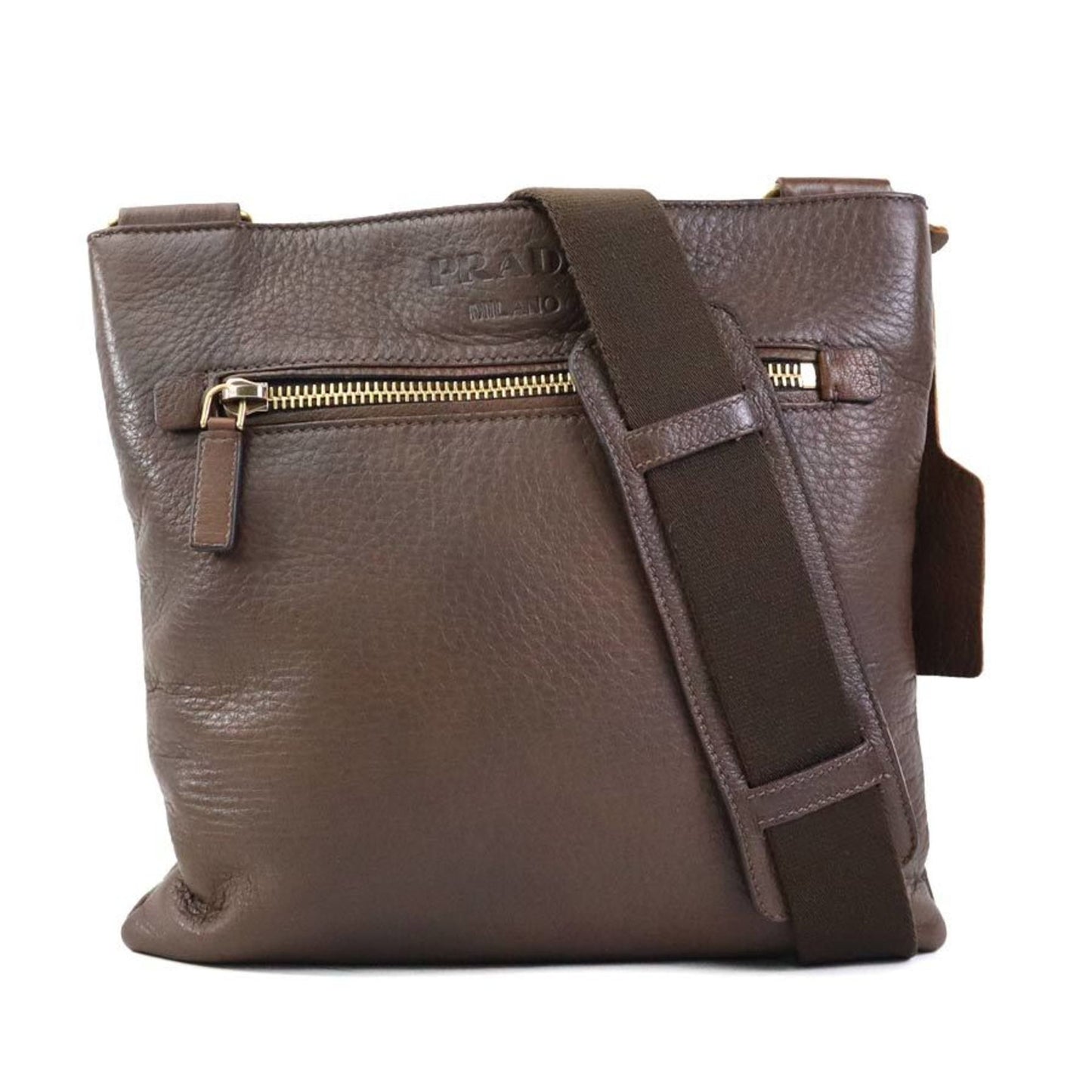 Prada Brown Leather Saffiano