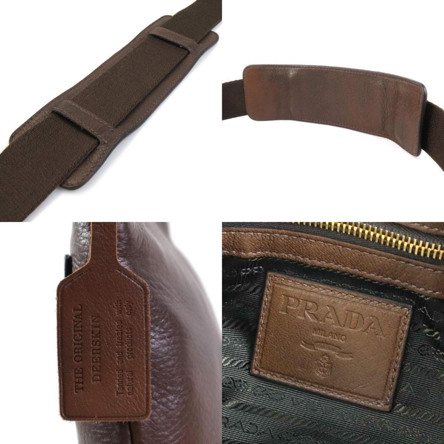 Prada Brown Leather Saffiano