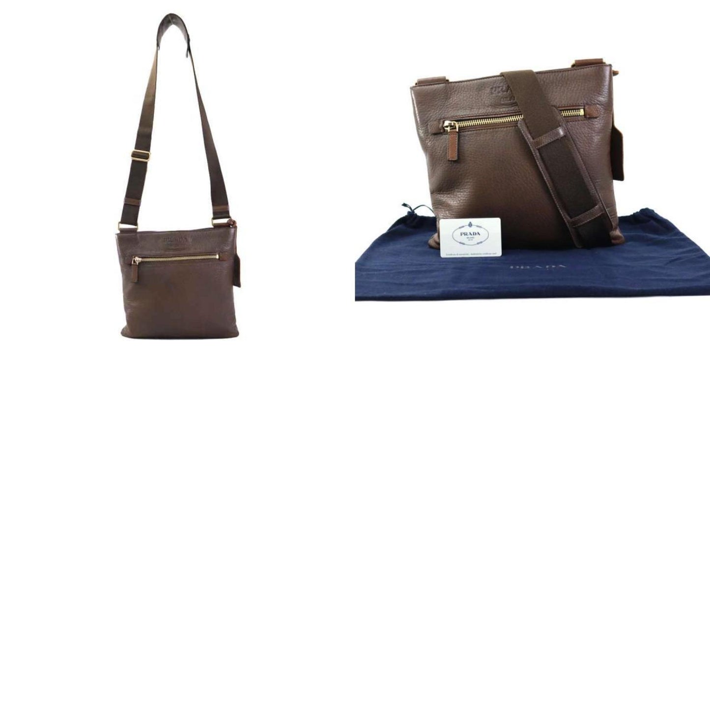 Prada Brown Leather Saffiano