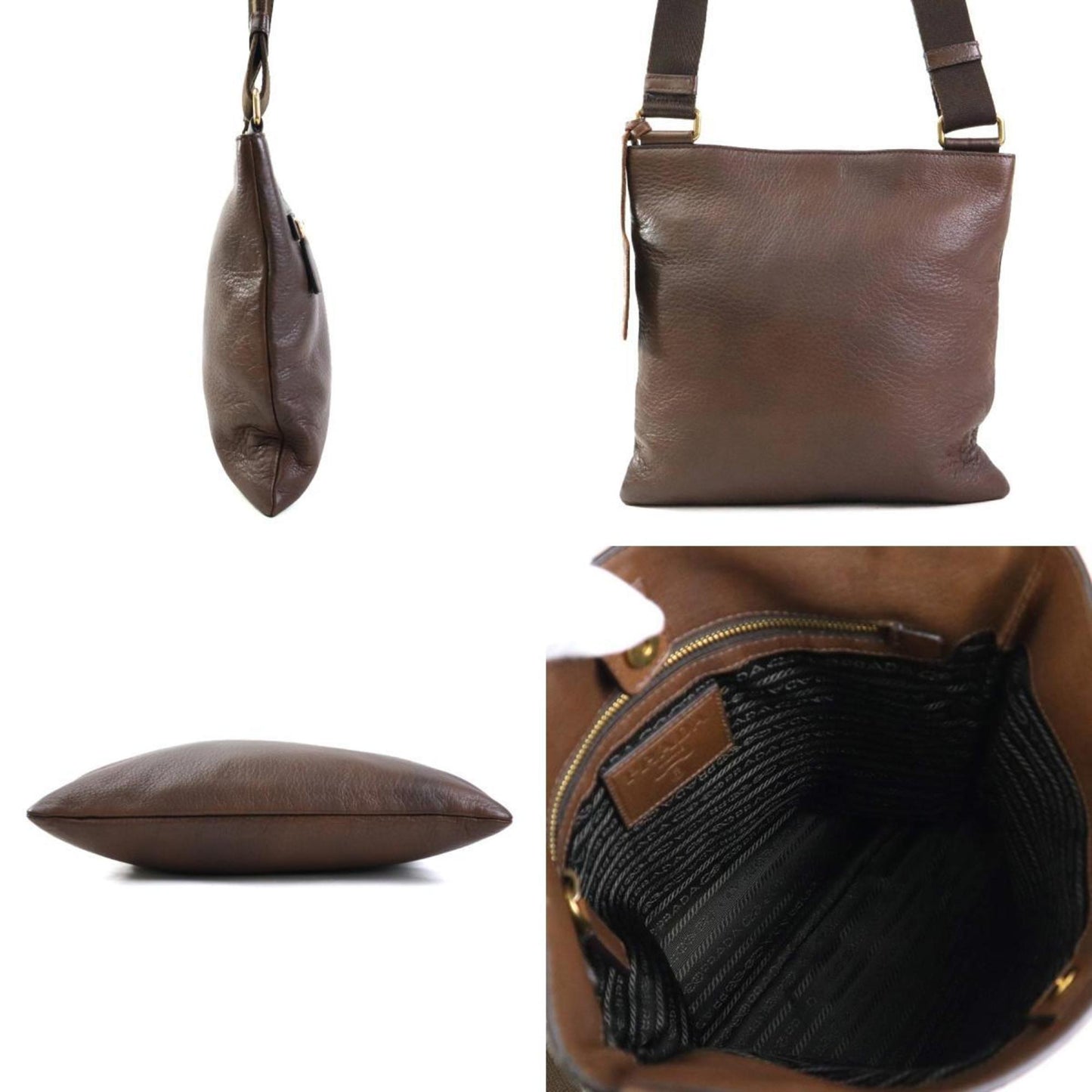 Prada Brown Leather Saffiano