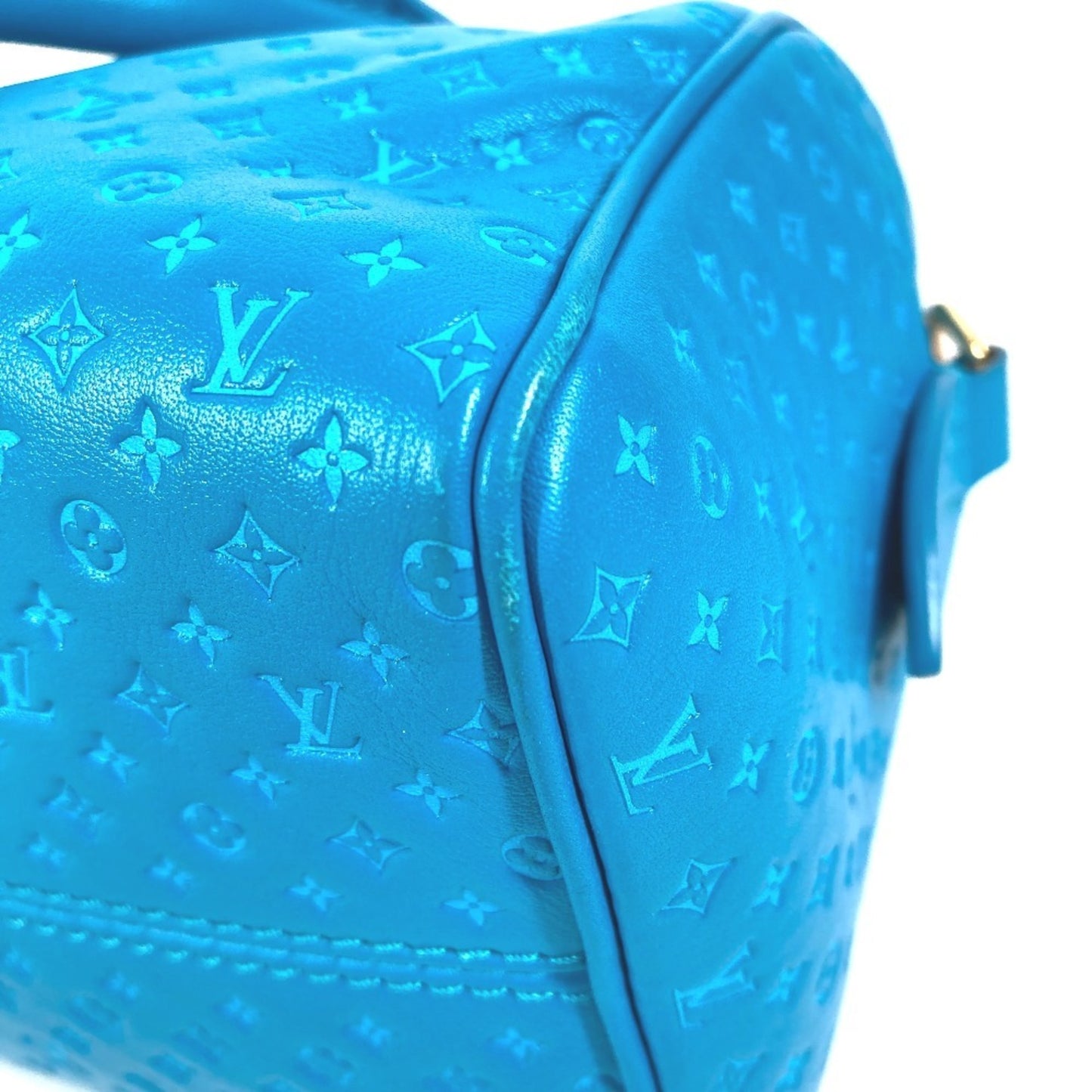 Louis Vuitton Blue Leather Speedy Bandoulière 20