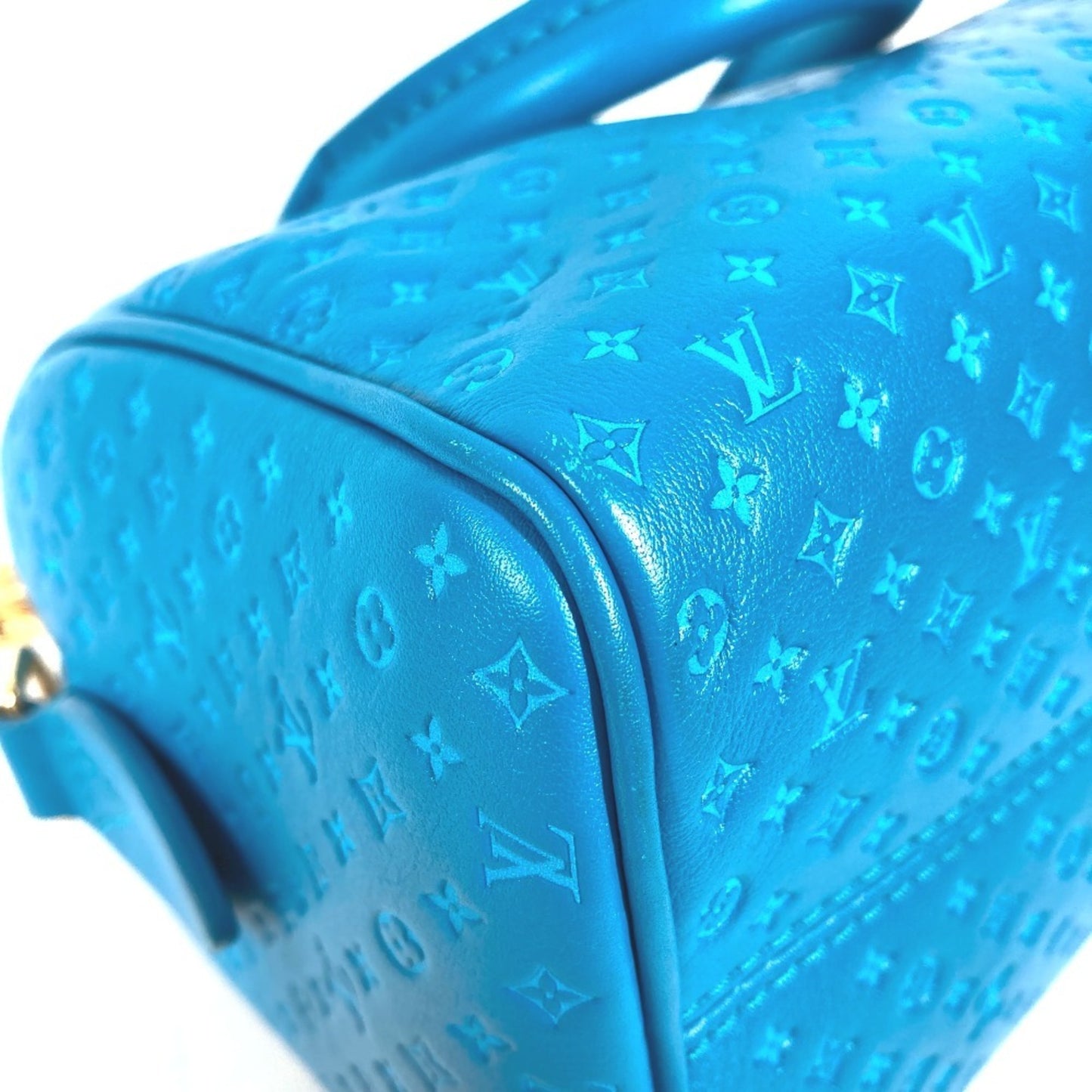 Louis Vuitton Blue Leather Speedy Bandoulière 20