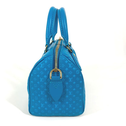 Louis Vuitton Blue Leather Speedy Bandoulière 20