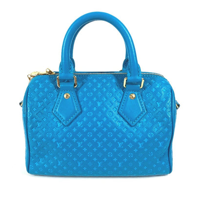 Louis Vuitton Blue Leather Speedy Bandoulière 20