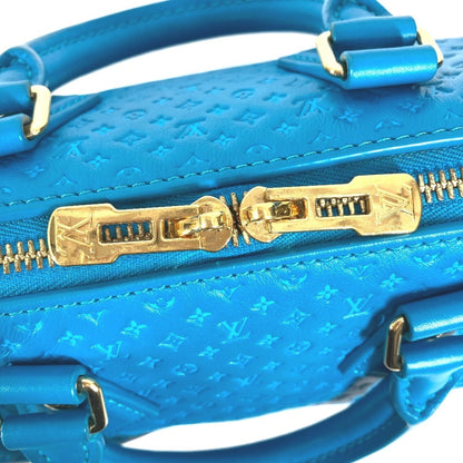 Louis Vuitton Blue Leather Speedy Bandoulière 20