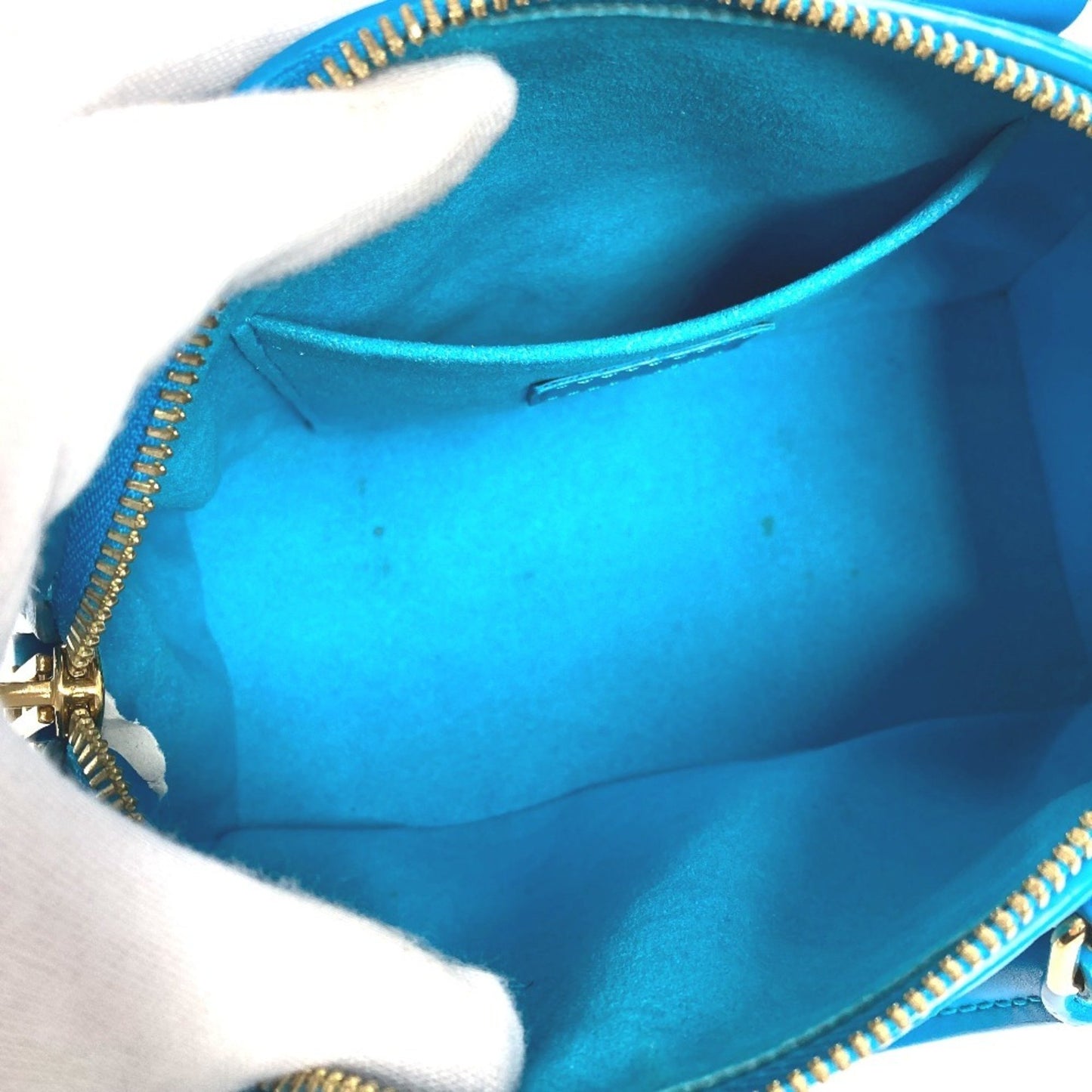 Louis Vuitton Blue Leather Speedy Bandoulière 20