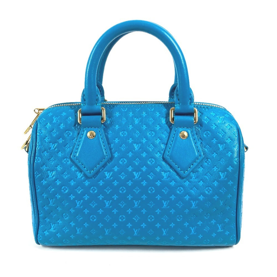 Louis Vuitton Blue Leather Speedy Bandoulière 20