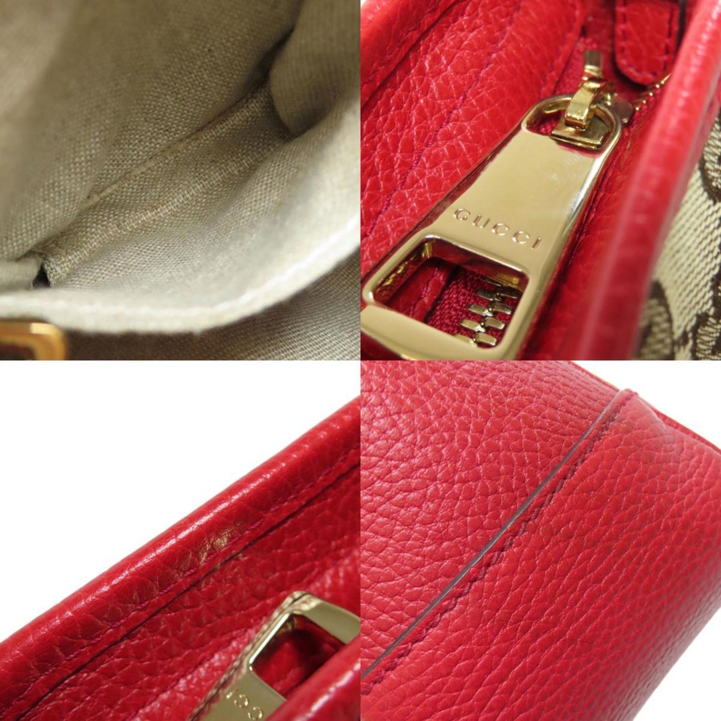 Gucci Red Canvas Bree