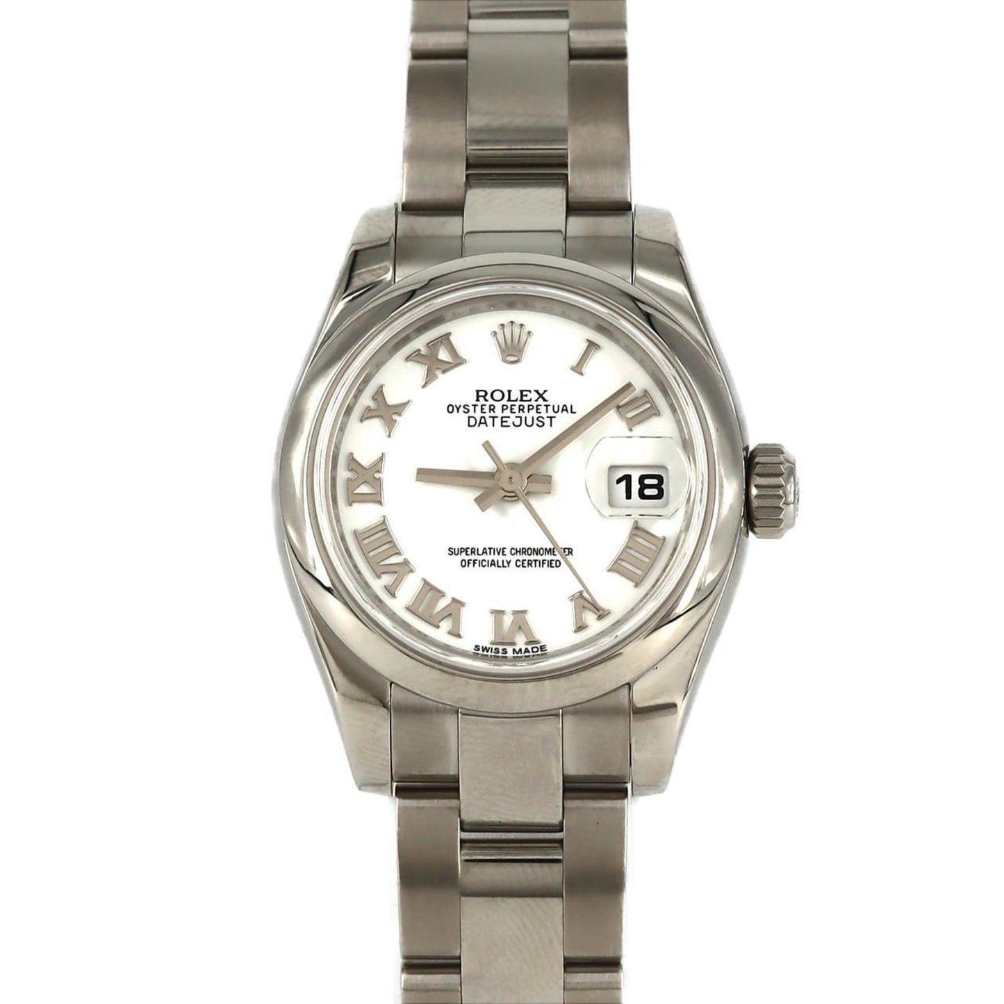 Rolex White Steel Lady Datejust 26mm