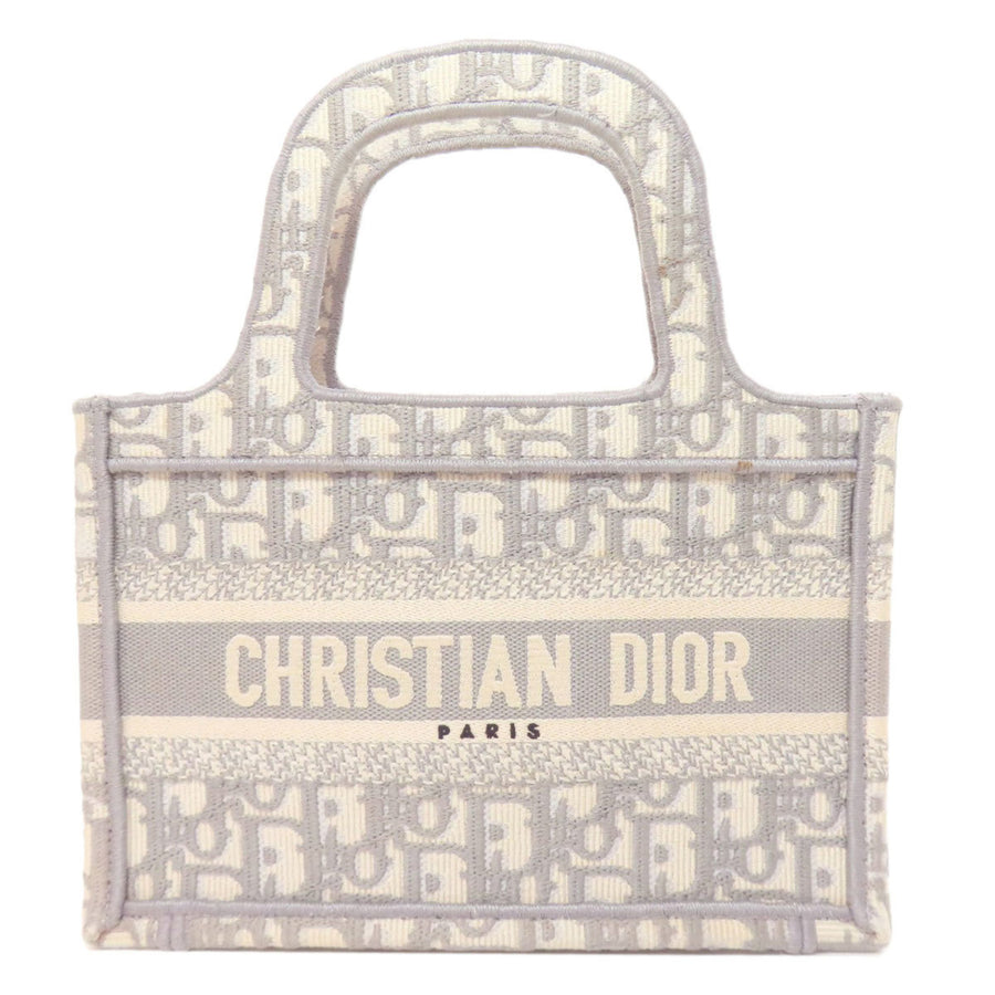Dior Gray Canvas Book Tote