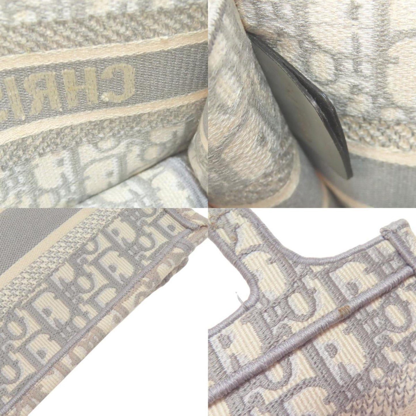 Dior Gray Canvas Book Tote