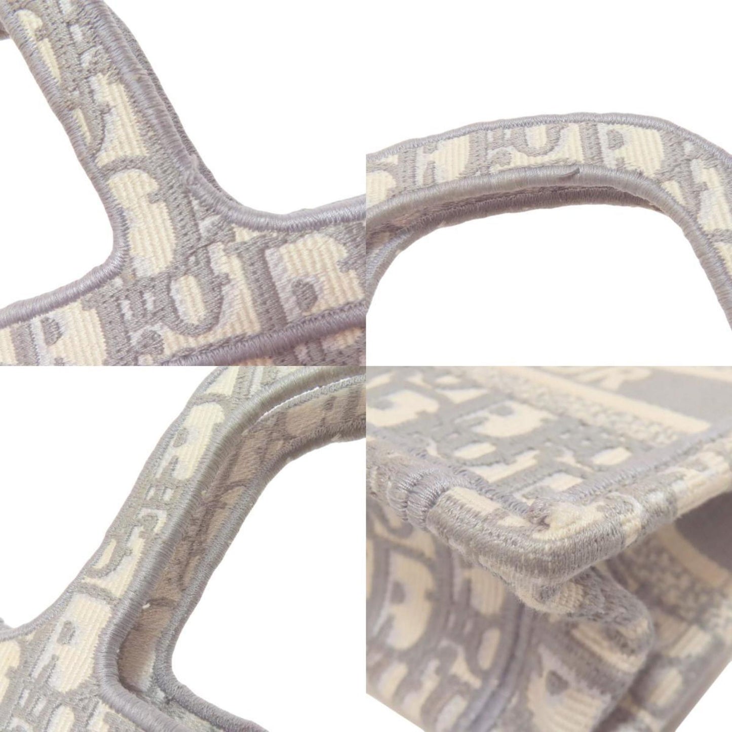 Dior Gray Canvas Book Tote