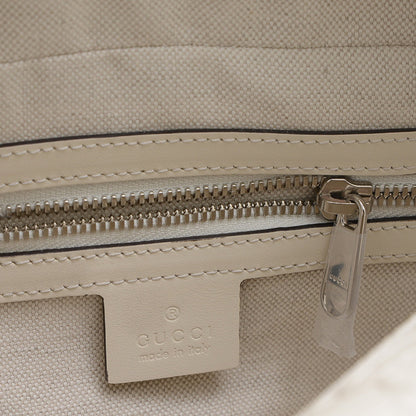 Gucci White Leather Gg Embossé