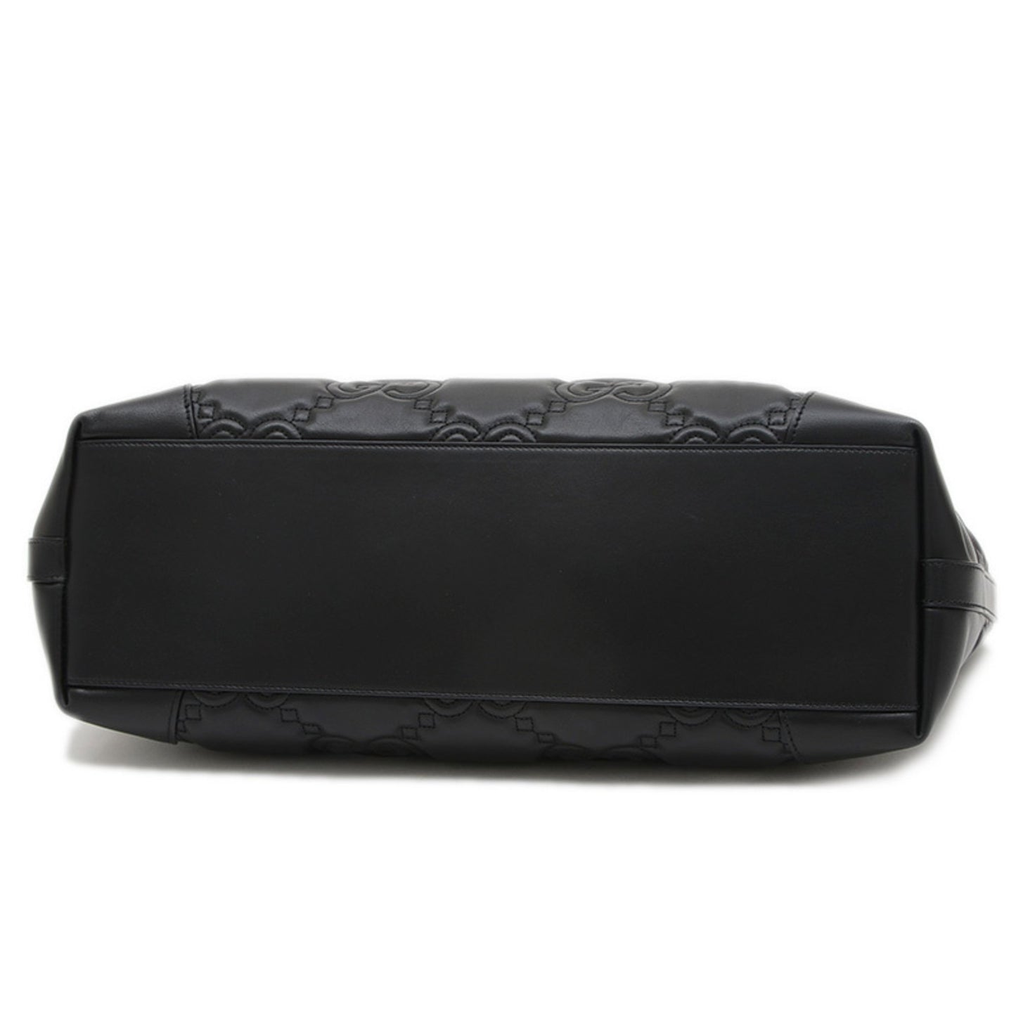 Gucci Black Leather Gg Matelassé