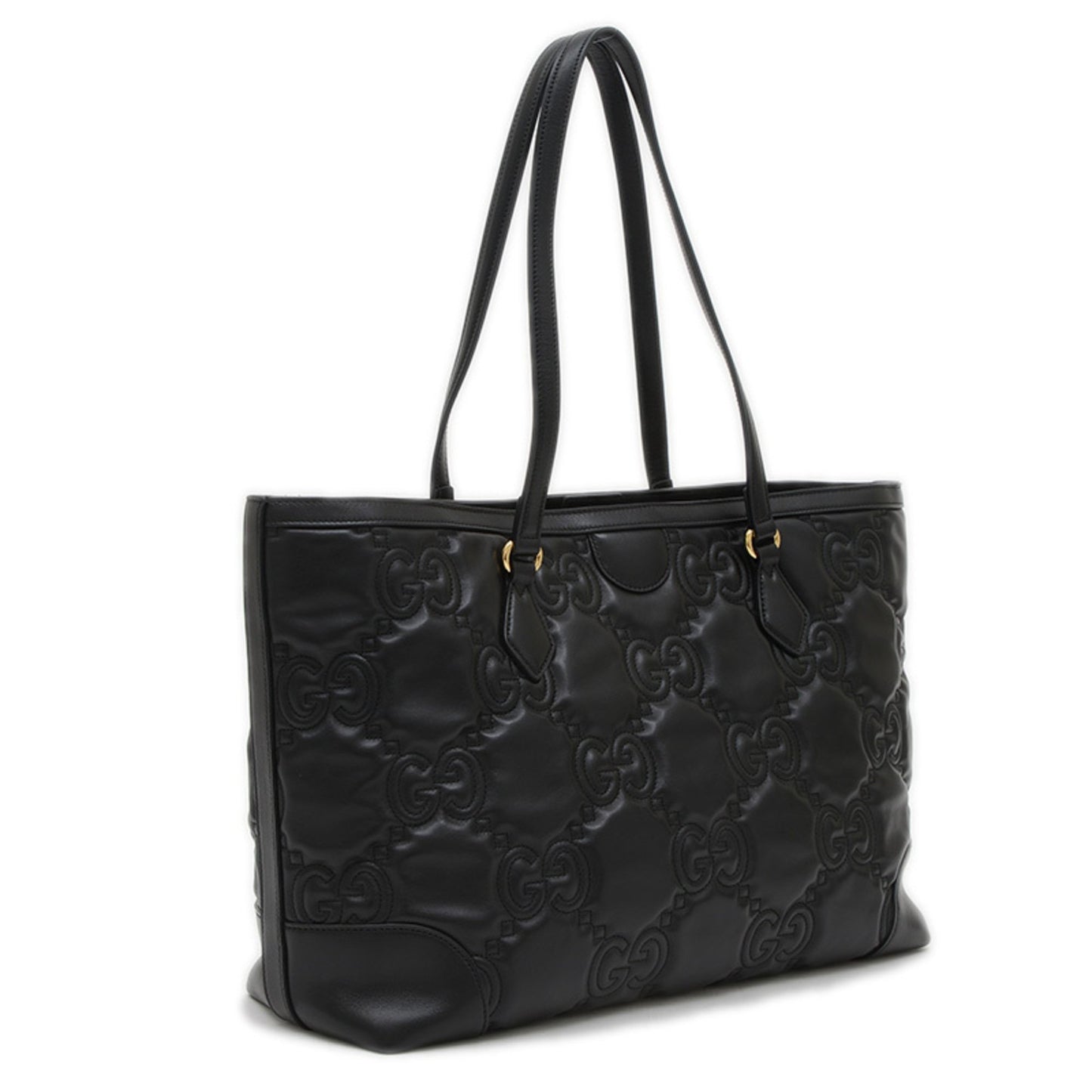 Gucci Black Leather Gg Matelassé