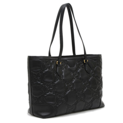 Gucci Black Leather Gg Matelassé