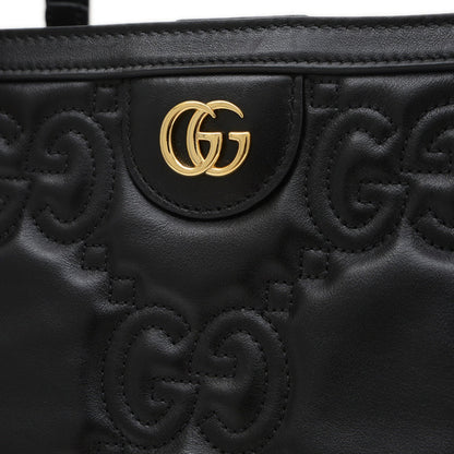 Gucci Black Leather Gg Matelassé