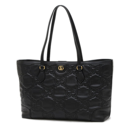 Gucci Black Leather Gg Matelassé
