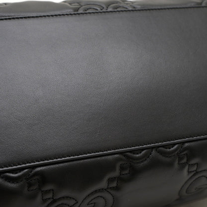Gucci Black Leather Gg Matelassé