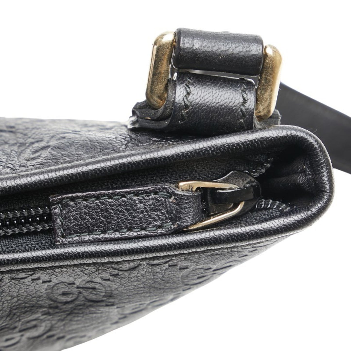 Gucci Black Leather Guccissima