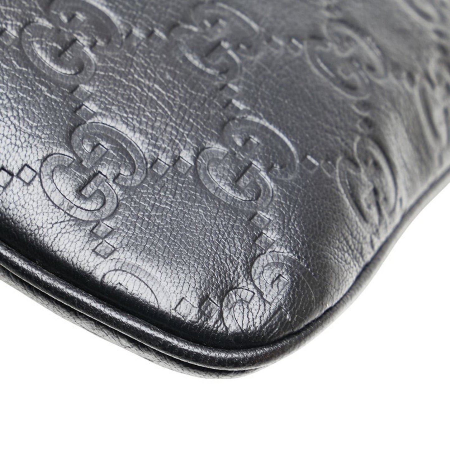 Gucci Black Leather Guccissima