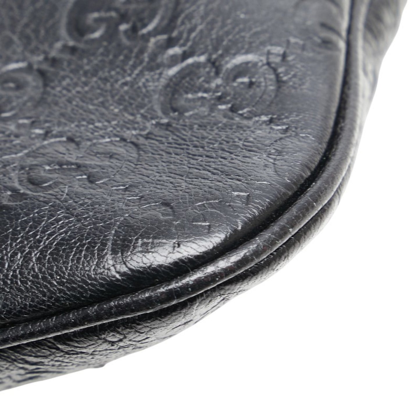 Gucci Black Leather Guccissima