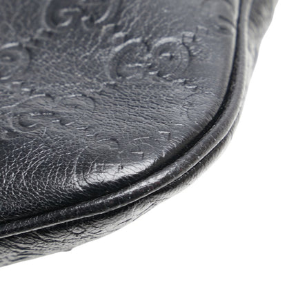 Gucci Black Leather Guccissima
