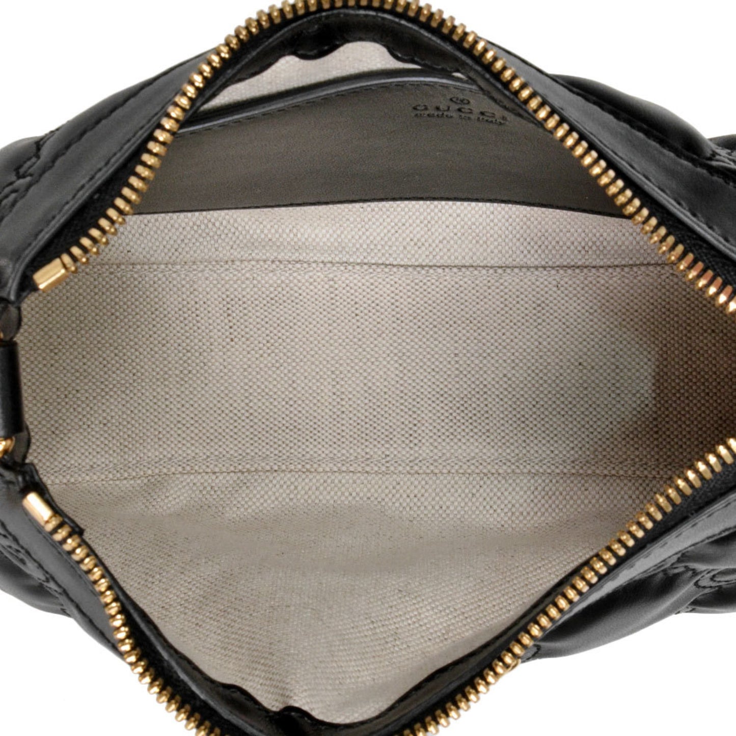 Gucci Black Leather Gg Matelassé