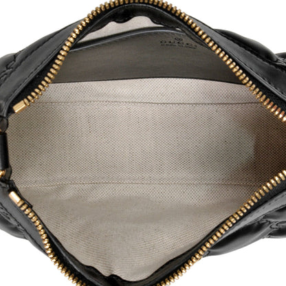 Gucci Black Leather Gg Matelassé